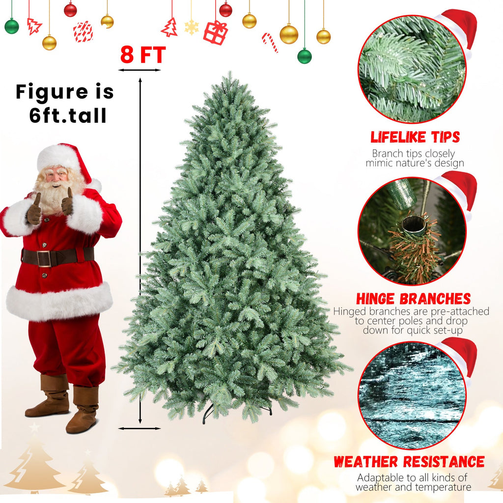 4FT Blue-Green Tint Christmas Tree with 592 PE+PVC Tips – Unique