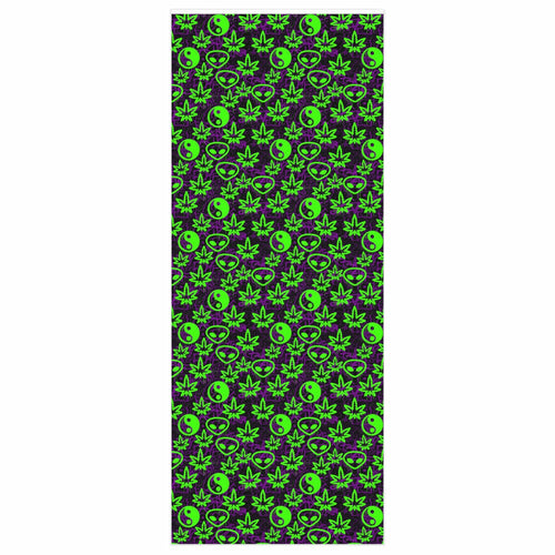 Awesome Graffiti - Weed Leaf- Alien - Yin Yang Wrapping Paper