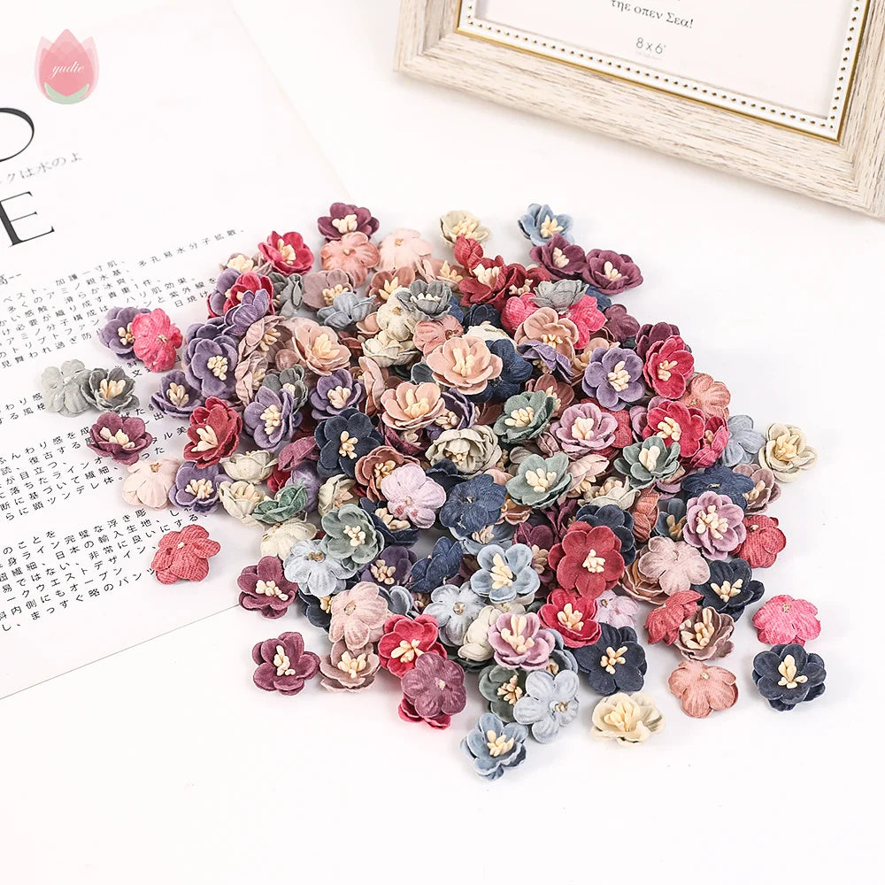 2cm Artificial Flower Daisy Head Wedding Accessories DIY Artificial Plant Wreath Headdress Home Decor Christmas Decoration 2025