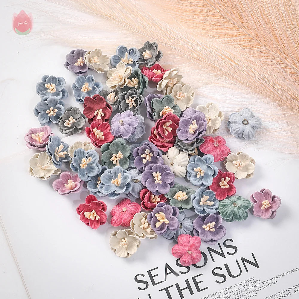 2cm Artificial Flower Daisy Head Wedding Accessories DIY Artificial Plant Wreath Headdress Home Decor Christmas Decoration 2025