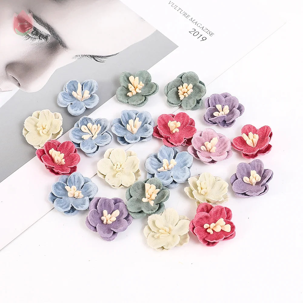 2cm Artificial Flower Daisy Head Wedding Accessories DIY Artificial Plant Wreath Headdress Home Decor Christmas Decoration 2025