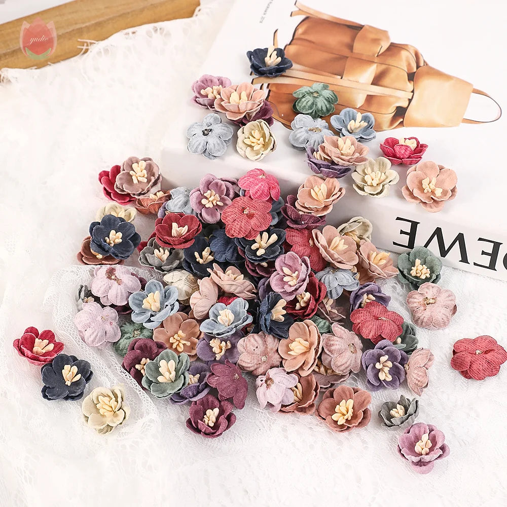 2cm Artificial Flower Daisy Head Wedding Accessories DIY Artificial Plant Wreath Headdress Home Decor Christmas Decoration 2025