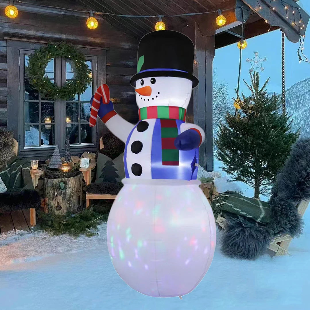 6TF Christmas Inflatables Snowman Toy with Built-in LED Decoration Xmas Party Indoor Outdoor Yard Ornament Party Garden Decor