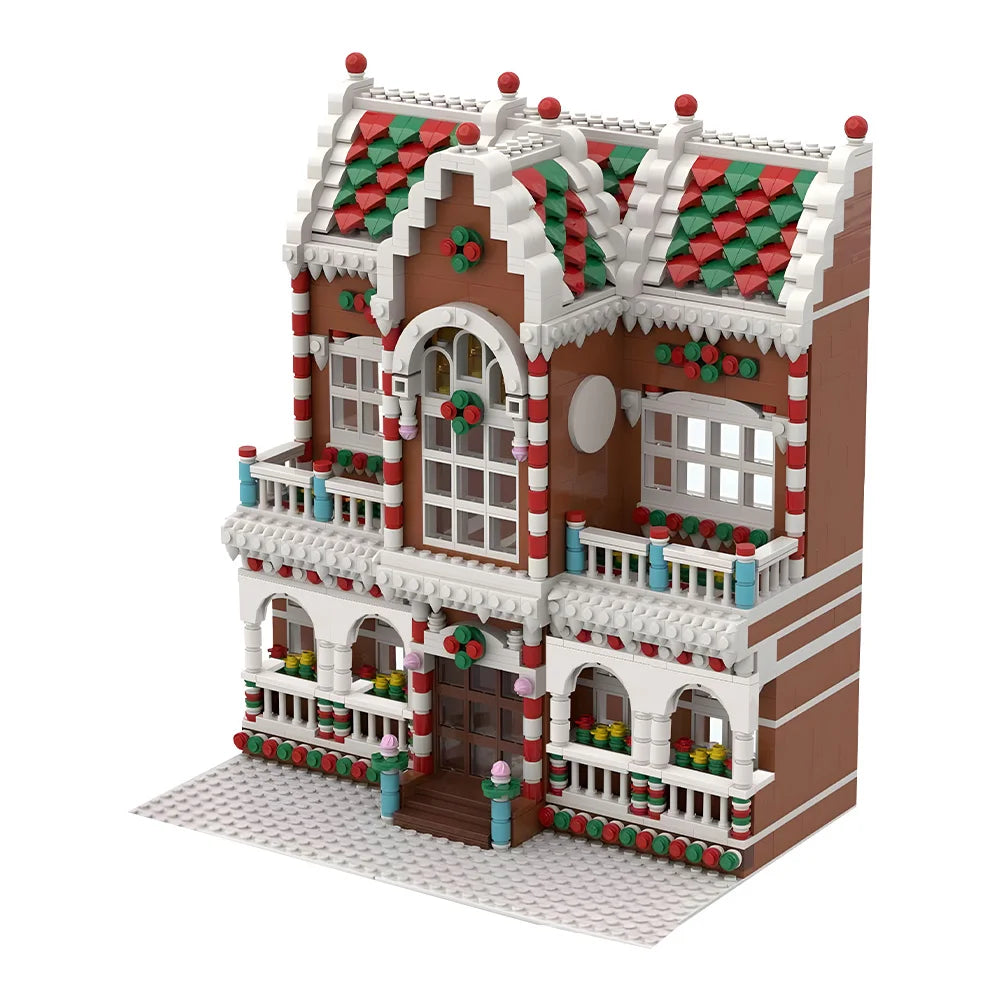 MOC 2025 Christmas Gift For Kids Series Building Blocks Set Gingerbread Candy House Christmas Light Bulbs Bricks Toys Kids Gifts