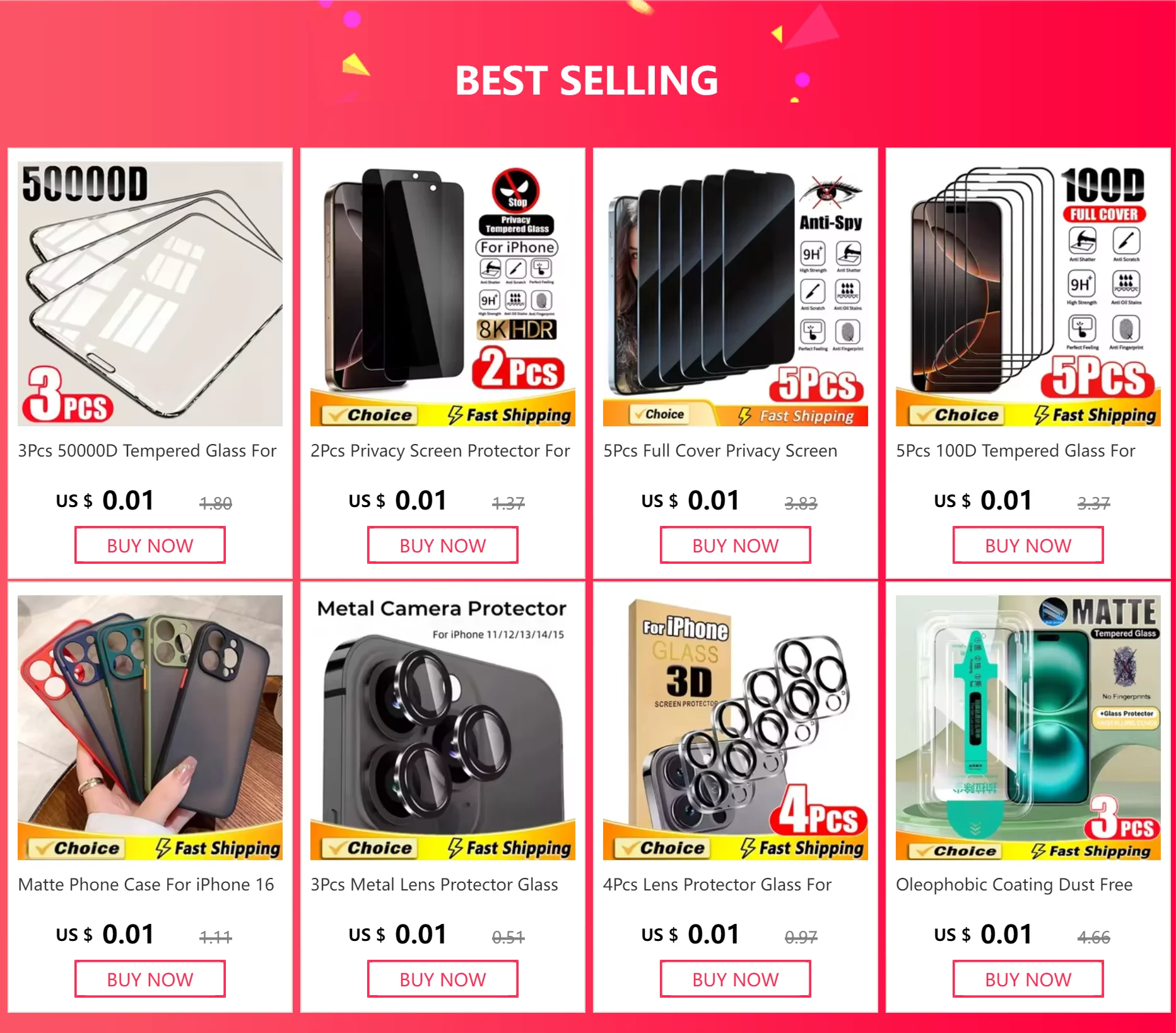 5Pcs Full Cover Privacy Screen Protector For iPhone 16 11 12 13 14 Pro Max Mini 8K Anti-spy Glass For iPhone 15 17 PRO XR XS MAX