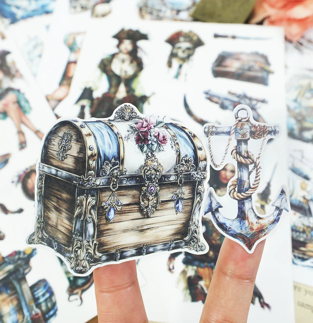 20Sheets Christmas Sticker Scrapbooking Sticker Book Girls Cute Animal Pirate Paper Sticker PET Washi Stickers Diary Planner