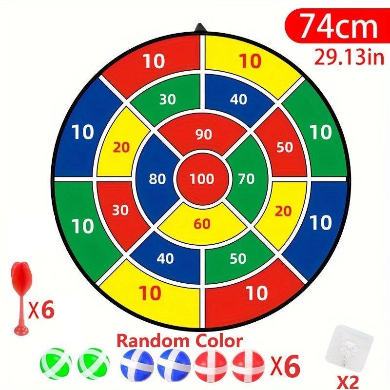 29 inchs Kids Dart Board Game Set with Stick Balls Indoor Outdoor Fun Party Game Toys for Birthday Christmas Halloween Gift