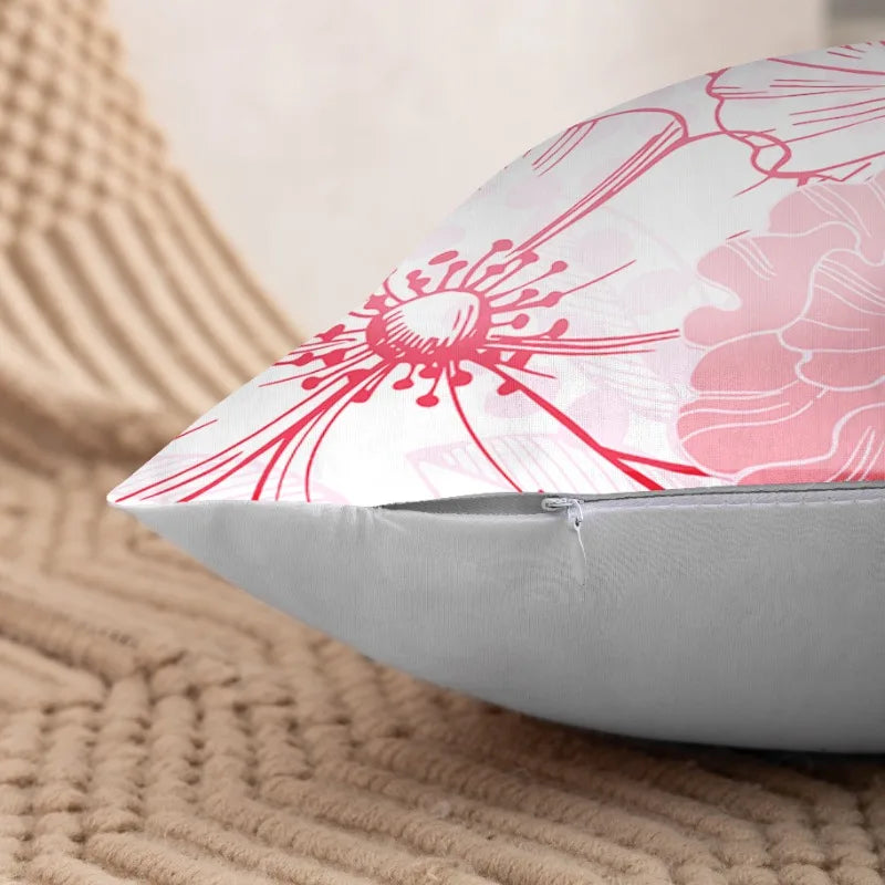 Christmas pillow cover 18x18 inches Soft skin-friendly Santa Claus snowman wreath Creative pattern Sofa home decoration