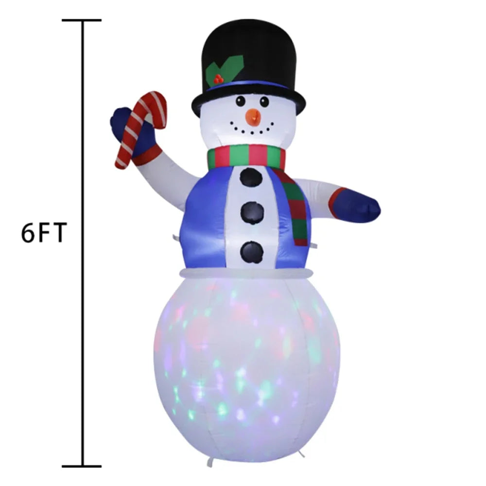 6TF Christmas Inflatables Snowman Toy with Built-in LED Decoration Xmas Party Indoor Outdoor Yard Ornament Party Garden Decor