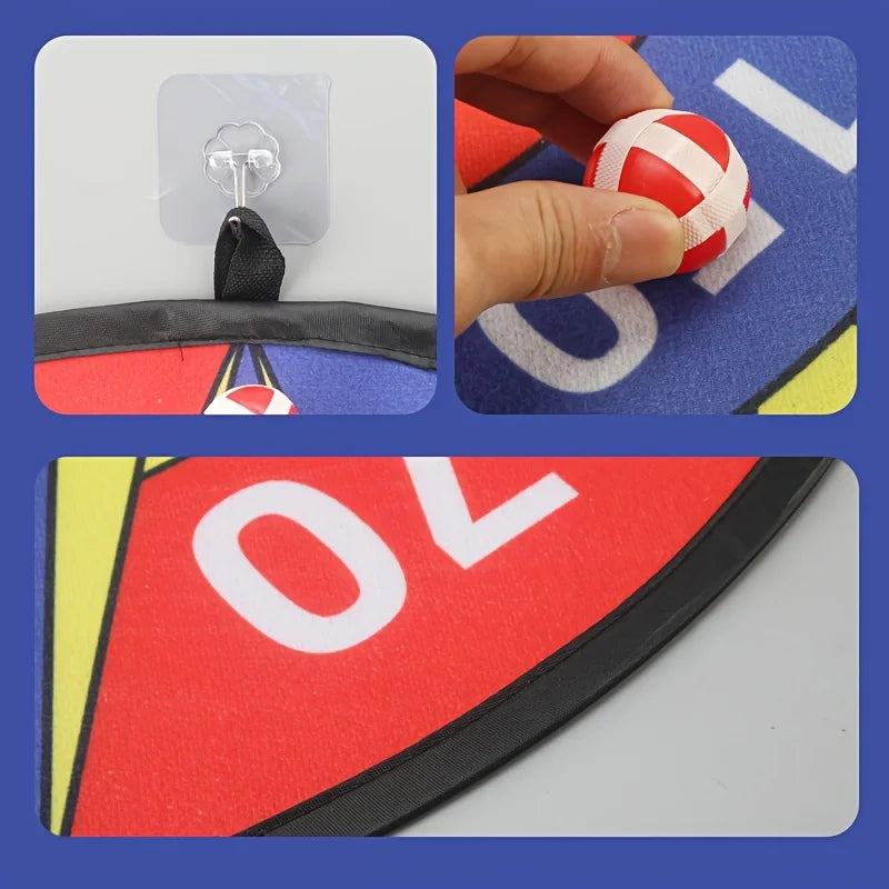 29 inchs Kids Dart Board Game Set with Stick Balls Indoor Outdoor Fun Party Game Toys for Birthday Christmas Halloween Gift